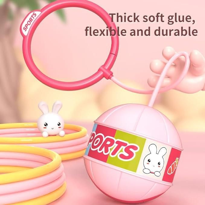 Skip Ball, Portable Foldable Colorful Flash Wheel Swing Ball